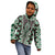 Green Aotearoa Tukutuku and Poutama Motif Kid Hoodie