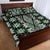 Green Aotearoa Tukutuku and Poutama Motif Quilt Bed Set