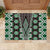 Green Aotearoa Tukutuku and Poutama Motif Rubber Doormat