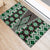 Green Aotearoa Tukutuku and Poutama Motif Rubber Doormat