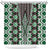 Green Aotearoa Tukutuku and Poutama Motif Shower Curtain