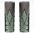 Green Aotearoa Tukutuku and Poutama Motif Skinny Tumbler