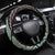 Green Aotearoa Tukutuku and Poutama Motif Steering Wheel Cover