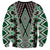 Green Aotearoa Tukutuku and Poutama Motif Sweatshirt