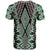 Green Aotearoa Tukutuku and Poutama Motif T Shirt