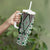 Green Aotearoa Tukutuku and Poutama Motif Tumbler With Handle