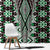 Green Aotearoa Tukutuku and Poutama Motif Window Curtain