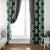 Green Aotearoa Tukutuku and Poutama Motif Window Curtain