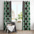 Green Aotearoa Tukutuku and Poutama Motif Window Curtain