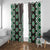 Green Aotearoa Tukutuku and Poutama Motif Window Curtain