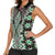 Green Aotearoa Tukutuku and Poutama Motif Women Sleeveless Polo Shirt