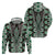 Green Aotearoa Tukutuku and Poutama Motif Zip Hoodie