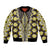 Yellow Aotearoa Tukutuku and Poutama Motif Bomber Jacket