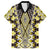 Yellow Aotearoa Tukutuku and Poutama Motif Family Matching Tank Maxi Dress and Hawaiian Shirt