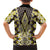 Yellow Aotearoa Tukutuku and Poutama Motif Hawaiian Shirt