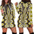 Yellow Aotearoa Tukutuku and Poutama Motif Hoodie Dress