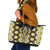 Yellow Aotearoa Tukutuku and Poutama Motif Leather Tote Bag