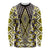 Yellow Aotearoa Tukutuku and Poutama Motif Long Sleeve Shirt