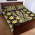 Yellow Aotearoa Tukutuku and Poutama Motif Quilt Bed Set