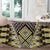 Yellow Aotearoa Tukutuku and Poutama Motif Round Carpet