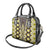 Yellow Aotearoa Tukutuku and Poutama Motif Shoulder Handbag