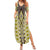 Yellow Aotearoa Tukutuku and Poutama Motif Summer Maxi Dress