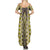 Yellow Aotearoa Tukutuku and Poutama Motif Summer Maxi Dress