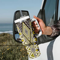 Yellow Aotearoa Tukutuku and Poutama Motif Tumbler With Handle