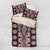 Red Aotearoa Tukutuku and Poutama Motif Bedding Set