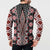 Red Aotearoa Tukutuku and Poutama Motif Button Sweatshirt