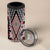 Red Aotearoa Tukutuku and Poutama Motif 4 in 1 Can Cooler Tumbler