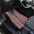 Red Aotearoa Tukutuku and Poutama Motif Car Mats