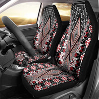 Red Aotearoa Tukutuku and Poutama Motif Car Seat Cover LT03 - Polynesian Pride