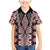 Red Aotearoa Tukutuku and Poutama Motif Family Matching Mermaid Dress and Hawaiian Shirt