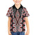 Red Aotearoa Tukutuku and Poutama Motif Family Matching Puletasi and Hawaiian Shirt