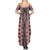 Red Aotearoa Tukutuku and Poutama Motif Family Matching Summer Maxi Dress and Hawaiian Shirt