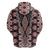 Red Aotearoa Tukutuku and Poutama Motif Hoodie