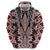 Red Aotearoa Tukutuku and Poutama Motif Hoodie