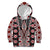 Red Aotearoa Tukutuku and Poutama Motif Kid Hoodie