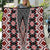 Red Aotearoa Tukutuku and Poutama Motif Quilt