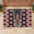 Red Aotearoa Tukutuku and Poutama Motif Rubber Doormat