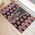 Red Aotearoa Tukutuku and Poutama Motif Rubber Doormat