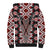 Red Aotearoa Tukutuku and Poutama Motif Sherpa Hoodie