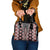 Red Aotearoa Tukutuku and Poutama Motif Shoulder Handbag