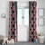 Red Aotearoa Tukutuku and Poutama Motif Window Curtain