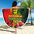 Hawaiian Reggae Beach Blanket Tropical Plants and Tribal Kakau Tattoo-One Love Jawaiian