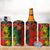 Hawaiian Reggae 4 in 1 Can Cooler Tumbler Tropical Plants and Tribal Kakau Tattoo-One Love Jawaiian