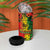 Hawaiian Reggae 4 in 1 Can Cooler Tumbler Tropical Plants and Tribal Kakau Tattoo-One Love Jawaiian