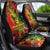 Hawaiian Reggae Car Seat Cover Tropical Plants and Tribal Kakau Tattoo-One Love Jawaiian