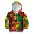 Hawaiian Reggae Kid Hoodie Tropical Plants and Tribal Kakau Tattoo-One Love Jawaiian